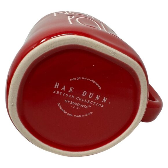 Rae Dunn NORTH POLE Mug Red Ceramic LL Magenta Santa Christmas Holiday Cup Gift - Picture 5 of 10